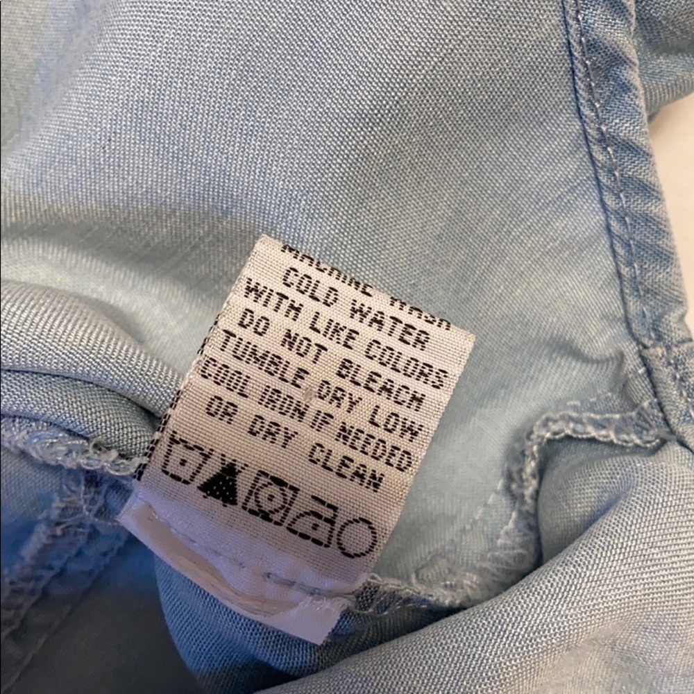 Aqua Chambray Button Up - image 4